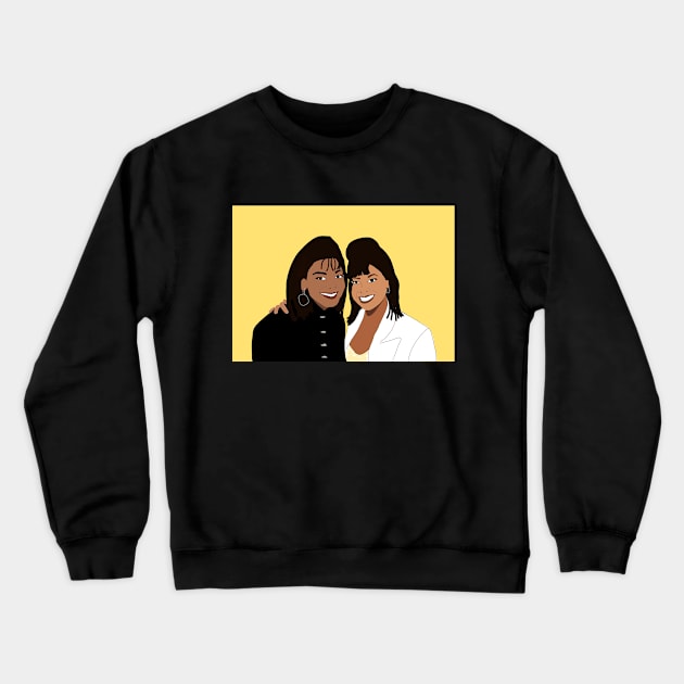 Janet & Paula Crewneck Sweatshirt by SomethingArtsyFartsy